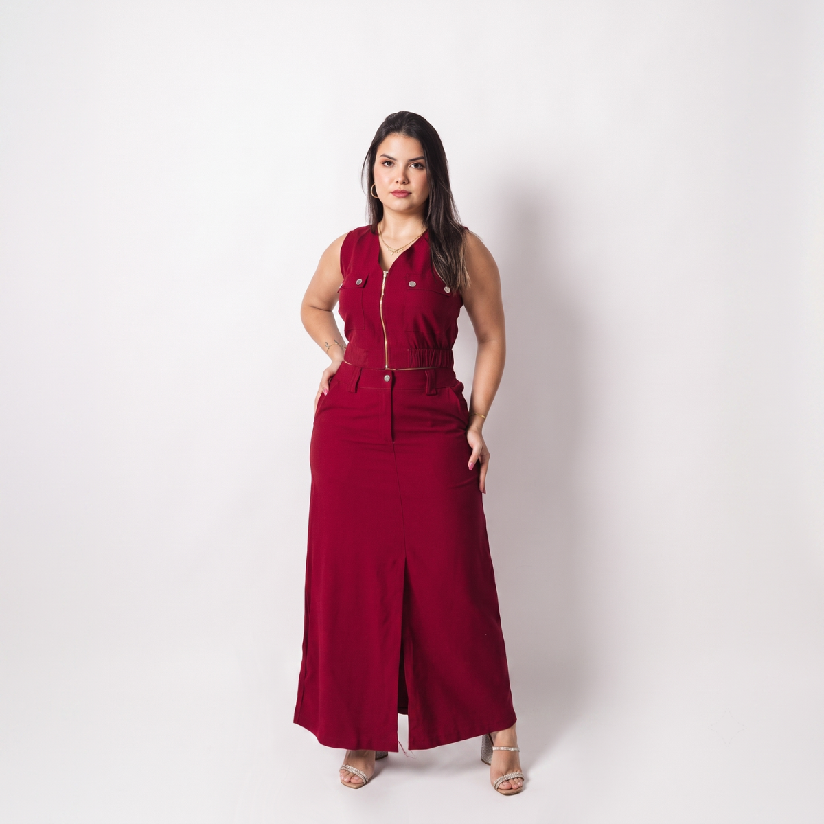 Conjunto Saia e Cropped Dubai