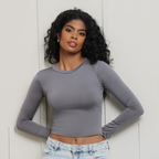 KIT 3: Blusa Feminina de Manga Longa - Meia Estação de Compressão Colada
