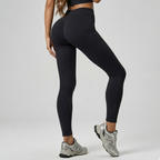 Kit 2 calças legging canelada poliamida sem costura