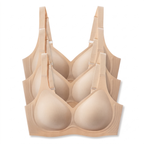 Kit 3 Sutiãs Luna Comfort™ - Sem Aro, Sem Marcas, Busto Elevado
